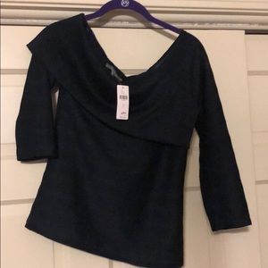 Anthropologie blue tassel blouse Sz s